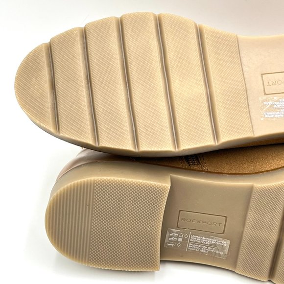 Rockport Womens Kacey Camel Brown Suede Leather Ankle Boots Shoes 11 - Picture 10 of 15